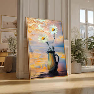 Nuevo Producto: Cuadro Decorativo de Lujo con Diseño de <span class=keywords><strong>Margaritas</strong></span>, Hecho a Mano, Textura Floral, Arte para Pared, Decoración del Hogar - Product Image 1