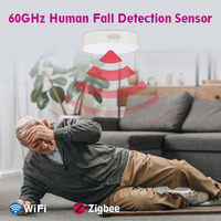 4G Wifi orang tua Alarm jatuh manusia, detektor kehadiran Sensor gerakan mendukung pusat pemantauan Online