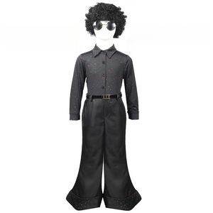 Setelan disko hitam anak laki-laki 70's kostum Cosplay bintang Rock kostum tari karnaval untuk anak laki-laki hari anak-anak Eropa dan Amerika - Product Image 6