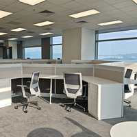 LIWEI Poste de travail de bureau en bois avec cloisons, mobilier de bureau moderne, cabines écologiques et durables