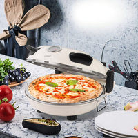 Four à pizza électrique de 12 pouces pour usage domestique, avec fonction de contrôle de la température et plaque en pierre, vente chaude
