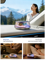 Mini humidificateur à simulation de lave volcanique avec lumière ambiante colorée et diffuseur d'arômes pour voiture - Alimenté par USB