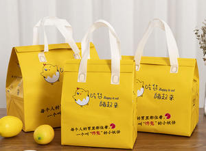 Bolsa Térmica Ecológica Portátil Impermeable de Papel de Aluminio y Tela No Tejida para Comida para Llevar, Leche, Pasteles, Hielo y Bebidas Frías - Product Image 6