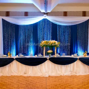 Wedding Head Table Skirts Decoration <strong>Back</strong> <strong>Drops</strong> - Product Image 1