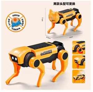 Robot jouet éducatif DIY à construire pour enfants, solaire, électrique et mécanique - en plastique, thème chien, design Art Déco, pour anniversaire - Product Image 3