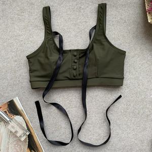 Conjunto de Bikini de 2 Piezas OUTPACE para Mujer, Sexy, de un Solo Hombro, con Push-Up y Tanga, en Spandex/Poliéster de Secado Rápido, Traje de Baño Personalizado - Product Image 4