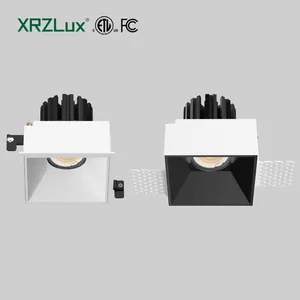 XRZLux IP44 Waterproof LED Downlight ETL LED Ceiling Spotlight 15W Square Recessed COB Down Light For Kitchen Bathroom Lighting