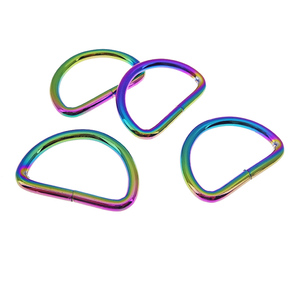 Venta al por mayor Metal 1 pulgada Arco Iris D medio anillo <span class=keywords><strong>Dee</strong></span> hebilla para bolso de mano - Product Image 2