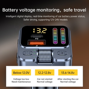 Kit voiture multifonction S1 adaptateur audio <span class=keywords><strong>Bluetooth</strong></span>/émetteur radio Fm/lecteur MP3/chargeur de voiture USB type-c charge rapide - Product Image 5