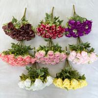 18-Rose Bunga Sutra Artifisial Realistis untuk Dekorasi Meja Hari Ibu, Ruang Tamu Rumah, Stok Tersedia