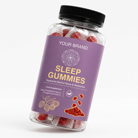Bonbons gélifiés moelleux à la saveur de framboise premium avec mélange botanique naturel, emballage en conteneur scellé pour une consommation quotidienne.
