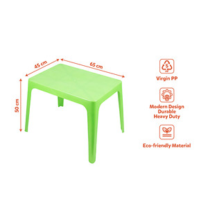 Bureau d'apprentissage pour enfants en plastique PP, léger, empilable, table d'activités pour tout-petits, design moderne durable, mobilier d'extérieur - Product Image 1