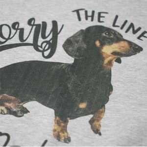 Vêtements personnalisés American Vintage Dog Print <span class=keywords><strong>T</strong></span>-<span class=keywords><strong>shirt</strong></span> femmes gris col rond manches <span class=keywords><strong>trois</strong></span>-quarts <span class=keywords><strong>T</strong></span>-<span class=keywords><strong>shirt</strong></span> - Product Image 3