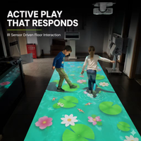 Projecteur pour enfants, jeux de sol, jeux interactifs de sol, projecteur laser à courte portée, équipement de jeu, vente en gros