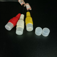 Capuchon de protection en plastique RCA pour amplificateur audio, capuchon de protection en PE résistant à la poussière et à l'oxydation, capuchon de protection dur lotus
