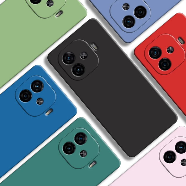 Luxury Original Phone Case for VIVO IQOO Z9X Z7X Z6  Z9 12 11 PRO NE07 Soft  Liquid Silicone TPU Protection Couple Cover