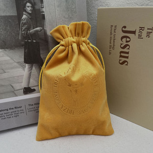 Pochette en velours jaune sur mesure, super douce et luxueuse, pour bijoux, avec cordon de serrage, sac de protection contre la poussière, emballage cadeau, sac cosmétique - Product Image 2