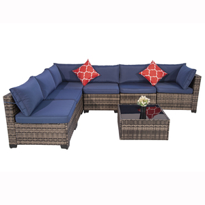 Vendita a basso prezzo alluminio PE Rattan giardino balcone divano Set terrazza vimini mobili <span class=keywords><strong>da</strong></span> esterno - Product Image 4