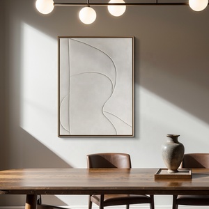 JZ decoración del hogar enmarcado arte de medios mixtos abstracto 3D Waibi <span class=keywords><strong>Sibi</strong></span> pintura hecha a mano línea arte de pared - Product Image 3