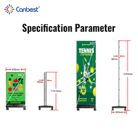 Canbest 2k - Pantalla LED Plegable para Carteles, Panel LED Portátil con Marco con Ruedas, Pantalla LED de 83 Pulgadas para Eventos y Ferias Comerciales