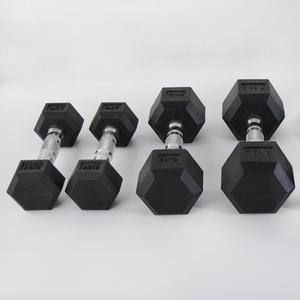 Portable 100kg Fitness Hexagonal Solide Livre En Fonte Haltères <span class=keywords><strong>28mm</strong></span> Poids Libres En Caoutchouc Hex Haltère Ensembles pour La Gym À Domicile - Product Image 5