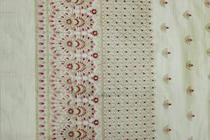 Soft Woven Poly Raw <b>Silk</b> <b>Fabric</b> Breathable Lightweight Abstract Flower Geometric Textile for Apparel Sewing and Home Textile - Product Image 4