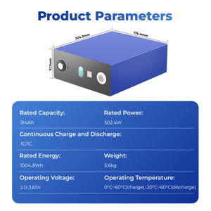 グレードA + プリズムリチウムイオン<span class=keywords><strong>3.2V</strong></span> 314Ah DIYバッテリーセル6000サイクルEV充電用CE認証 - Product Image 3