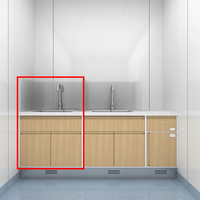 Gabinete Moderno de Acero Inoxidable con Lavabos para Spa y Uso Médico, Ideal para Hospitales, Clínicas, Escuelas, Talleres y Terapias de Spa