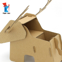 Porte-cartes en carton écologique en forme de cerf, jouet éducatif DIY pour adolescents et adultes