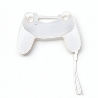 Housse de protection en silicone pour manette de jeu PS4, coque antidérapante pour manette de jeu avec cordon de maintien pour PS4 Manette Mando