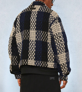 XUCHANG OEM personalizzato Casual da <span class=keywords><strong>uomo</strong></span> di alta qualità con Zip a maniche lunghe giacca di <span class=keywords><strong>lino</strong></span> - Product Image 3