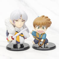 Ornamen figur aksi Inuyasha, mainan tokoh aksi Model Sesshoumaru mobil mainan PVC Anime 5 buah/set