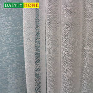 Tela de cortina de punto de urdimbre de poliéster 100% para cortina, diseño de línea, cortina transparente africana para sala de estar - Product Image 1