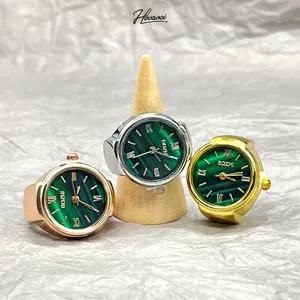 Hokanci Jam Tangan Digital Pria dan Wanita, Arloji Cincin Quartz Digital Bulat Elastis untuk Hadiah