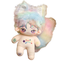 20cm personnalisé Anime Game & Kpop Idol Doll longue queue de dessin animé en peluche personnage en peluche brodé avec remplissage en coton PP