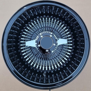 Ruedas Cromadas de Primera Calidad con Diseño de Rayos Dorados 13x7 14x7 para Autos Clásicos, Llantas Cromadas con Rayos - Product Image 3