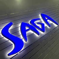 Letras Acrílicas Retroiluminadas Personalizadas, Letrero de Pared con Logotipo 3D para Decoración de Tiendas