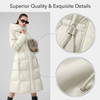 2026 Veste matelassée longue pour femme, personnalisée OEM ODM, réversible, imperméable, coupe-vent, à paillettes, à capuche, au-dessus du genou, en nylon, pour l'hiver, tendance