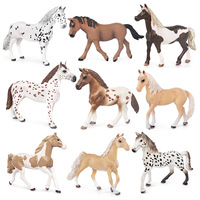 Ensemble de figurines de chevaux miniatures, modèle de cheval en plastique pour diorama et aménagement de bac à sable