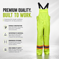 Salopette imperméable haute visibilité réfléchissante avec logo personnalisé sur poitrine, dos, côtés et cuisses pour le personnel de construction routière et de circulation