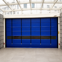 Porte pliante rapide en PVC coupe-vent, porte automatique industrielle à pliage rapide pour entrepôt, usine, grande taille sur mesure