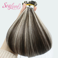 Extensions de cheveux à pointe plate en kératine pré-collée, double épaisseur, Remy, 100% cheveux humains européens