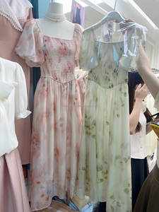 فستان صيفي طويل <span class=keywords><strong>2026</strong></span> للسيدات، أزياء عصرية بسعر معقول، فستان شيفون عملي قابل للغسل مع إمكانية تخصيص تصميم الزهور - Product Image 2