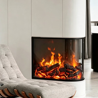 Cheminée électrique encastrable LUXUAN, flamme multicolore, classe A++ écoénergétique, thermostat réglable, télécommande, usage domestique