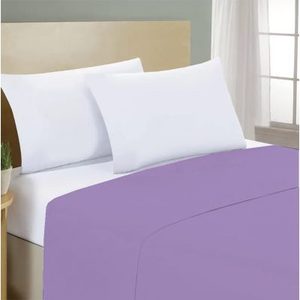 Flat <b>Sheet</b> 150x300cm 100% Cotton Lilac Color For Italian <b>Single</b> <b>Bed</b> Size - Product Image 1