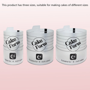 Marcos Redondos y Cuadrados <span class=keywords><strong>para</strong></span> Pasteles de Diferentes Tamaños con Material Acrílico Transparente <span class=keywords><strong>para</strong></span> Kits de Alisado de Bordes de Repostería <span class=keywords><strong>para</strong></span> Bodas - Product Image 5