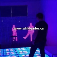 Projection d'interaction de particules d'ombre humaine, écran interactif LED 4K, projecteur lumineux, installation artistique pour le marketing et les événements