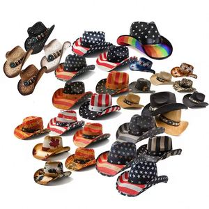 Chapeau de paille classique pour femme, style cowboy western <span class=keywords><strong>Dallas</strong></span>, chapeau de <span class=keywords><strong>jazz</strong></span> sombrero, chapeau de paille orange Stetson pour homme - Product Image 2