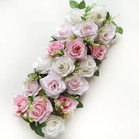 Mur de fleurs artificielles romantiques en roses, haute qualité, décoration de fond colorée en plastique pour la Saint-Valentin, vente en gros