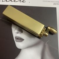 Machine à rouler les cigarettes en laiton chromé argenté, accessoires de fumeur faits à la main, rares, longueur 70 mm
